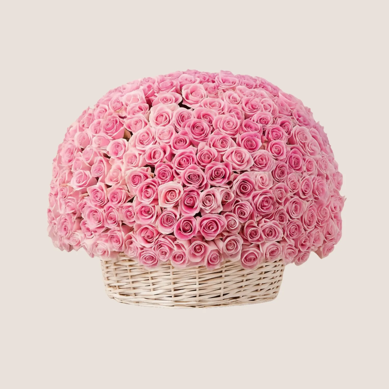 Pink Roses Basket