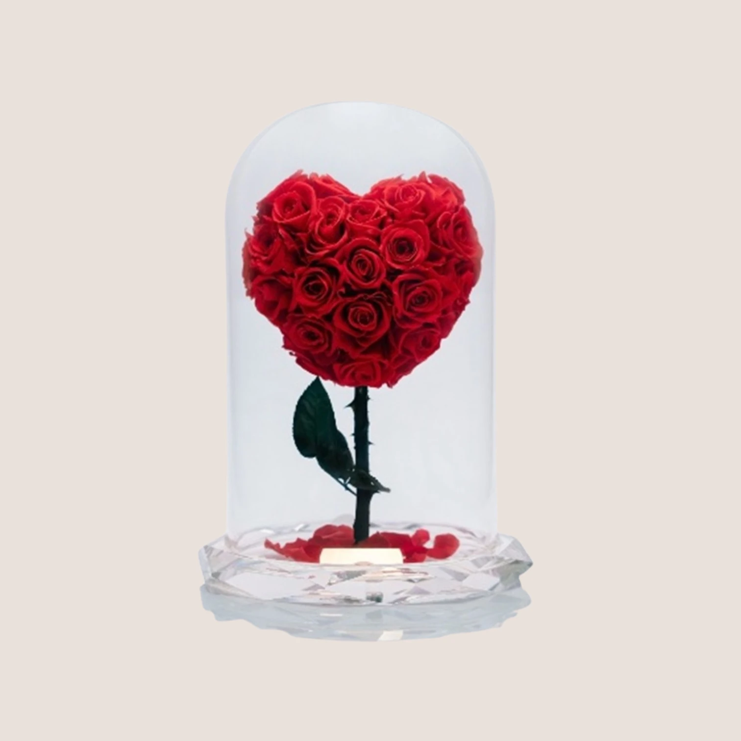Red Heart Crystal Forever Rose