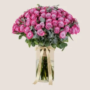 Purple Roses Vase