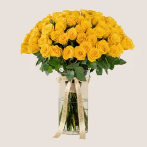 Yellow Roses Vase