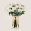 White Roses Vase