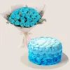 Blue Rose Swirl Cake