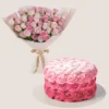 Pink Roses Rose Swirl Cake